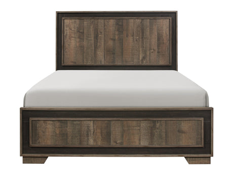 Ellendale Rustic Mahogany/Dark Ebony Eastern King Bed - Ornate Home