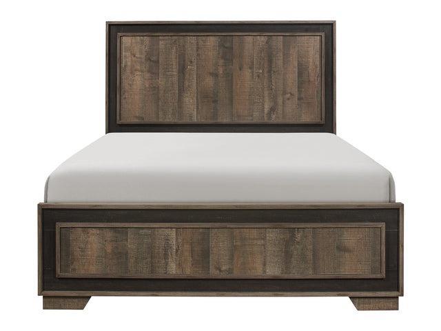 Ellendale Rustic Mahogany/Dark Ebony Full Bed - Ornate Home