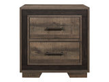 Ellendale Rustic Mahogany/Dark Ebony Nightstand - Ornate Home