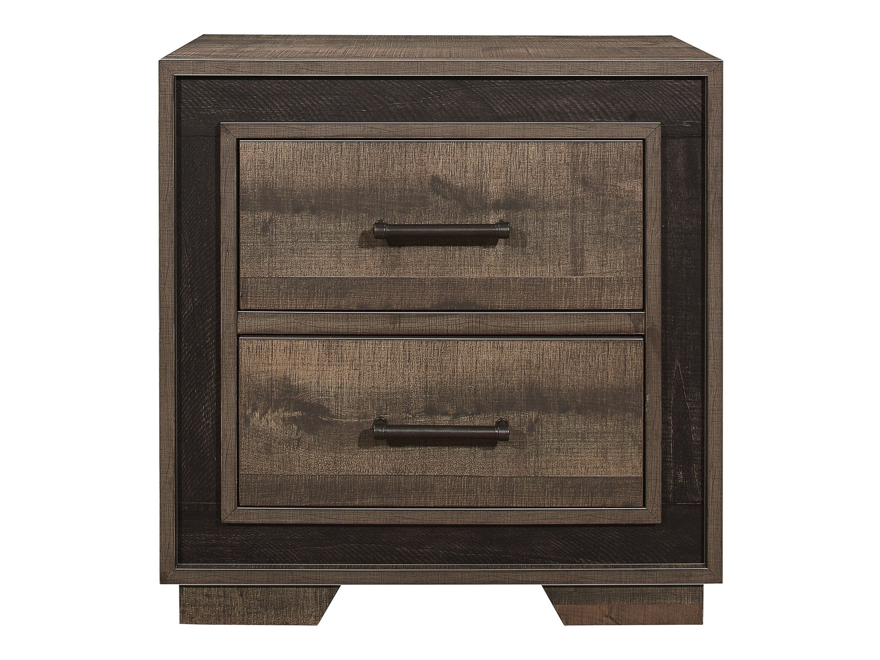 Ellendale Rustic Mahogany/Dark Ebony Nightstand - Ornate Home