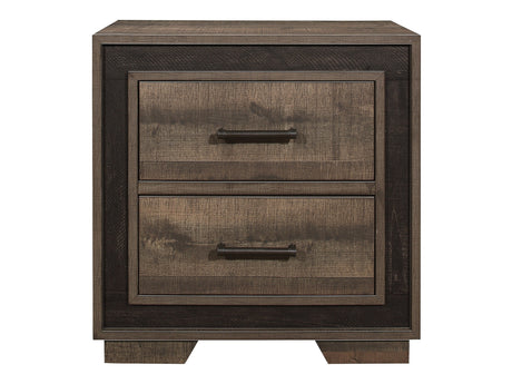 Ellendale Rustic Mahogany/Dark Ebony Nightstand - Ornate Home