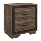 Ellendale Rustic Mahogany/Dark Ebony Nightstand - Ornate Home