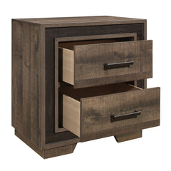 Ellendale Rustic Mahogany/Dark Ebony Nightstand - Ornate Home