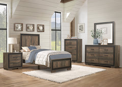 Ellendale Rustic Mahogany/Dark Ebony Nightstand - Ornate Home