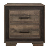 Ellendale Rustic Mahogany/Dark Ebony Nightstand - Ornate Home