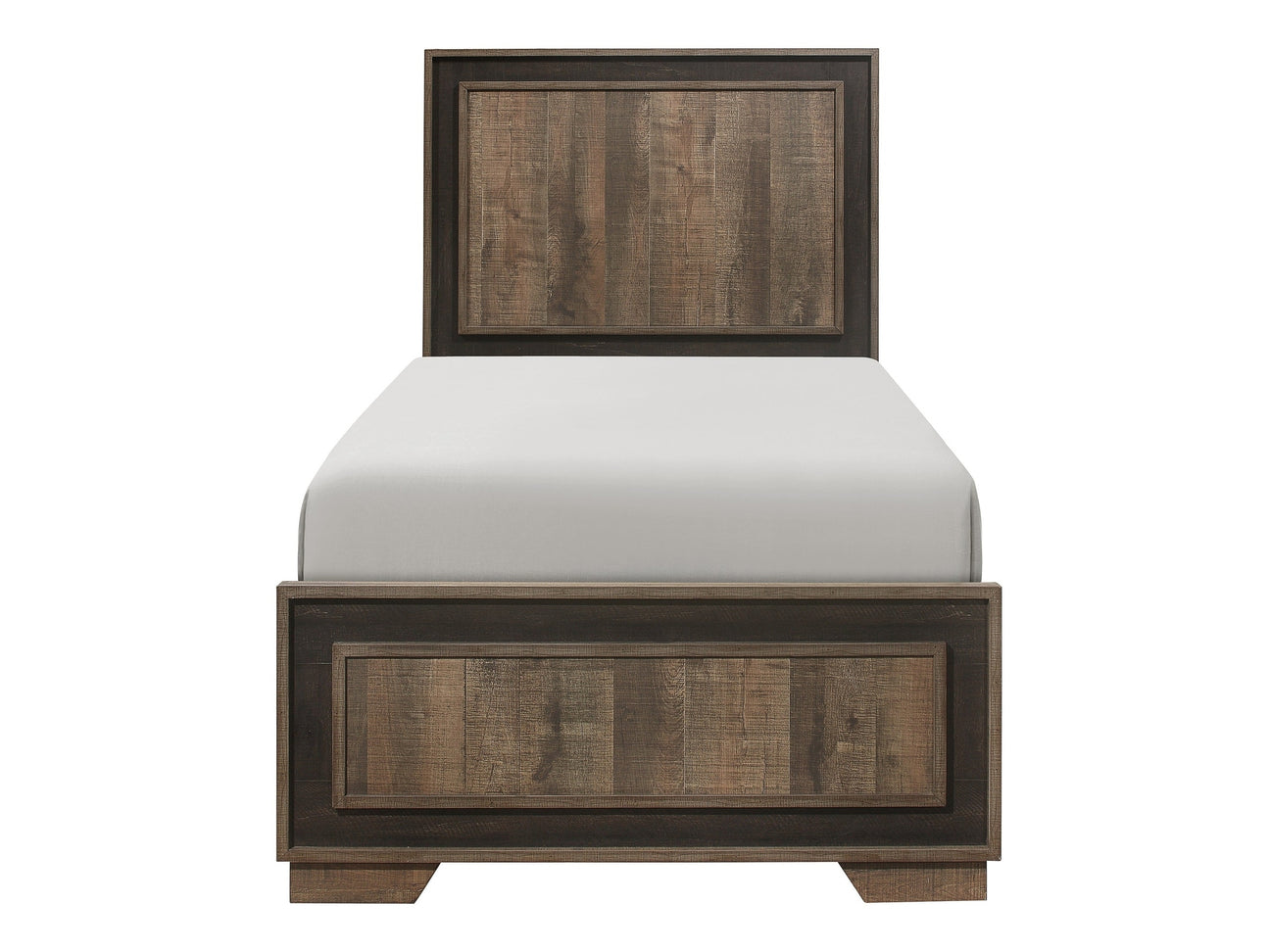 Ellendale Rustic Mahogany/Dark Ebony Twin Bed - Ornate Home