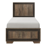 Ellendale Rustic Mahogany/Dark Ebony Twin Bed - Ornate Home