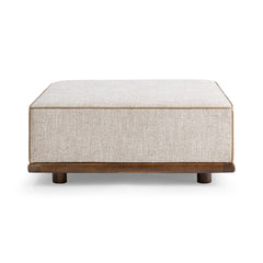 Ellerie Latte Ottoman - Ornate Home
