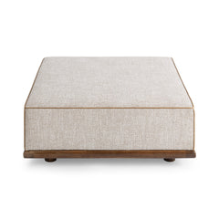 Ellerie Latte Ottoman - Ornate Home