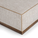 Ellerie Latte Ottoman - Ornate Home