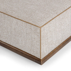 Ellerie Latte Ottoman - Ornate Home