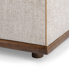 Ellerie Latte Ottoman - Ornate Home
