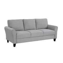 Ellery Dark Gray Textured Fabric Living Room Set / 2pc - Ornate Home