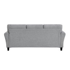 Ellery Dark Gray Textured Fabric Living Room Set / 2pc - Ornate Home