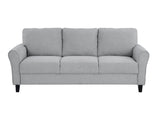 Ellery Dark Gray Textured Fabric Sofa - Ornate Home