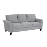 Ellery Dark Gray Textured Fabric Sofa - Ornate Home