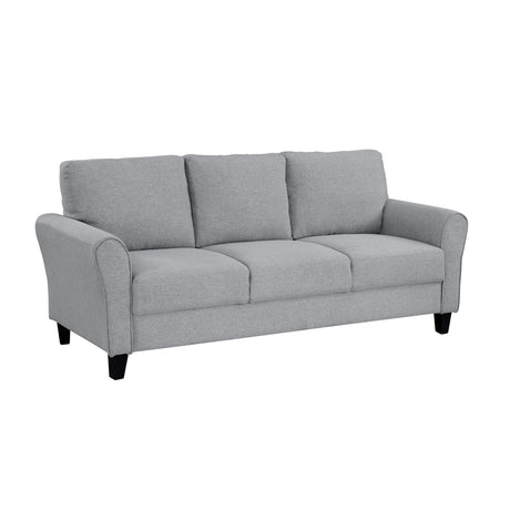 Ellery Dark Gray Textured Fabric Sofa - Ornate Home