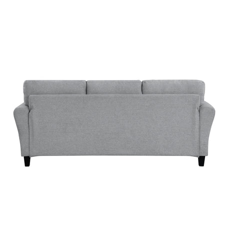 Ellery Dark Gray Textured Fabric Sofa - Ornate Home