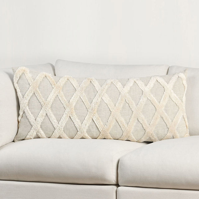 Ellett Natural/Ivory 16"x36" Throw Pillow (Set of 2)