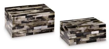 Ellford Black/Brown/Cream Box (Set of 2) (Online Special Price) - Ornate Home
