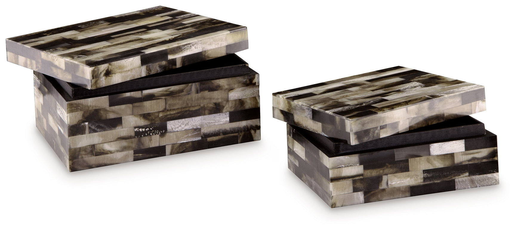 Ellford Black/Brown/Cream Box (Set of 2) (Online Special Price) - Ornate Home
