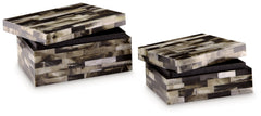 Ellford Black/Brown/Cream Box (Set of 2) - Ornate Home