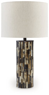 Ellford Black/Brown/Cream Table Lamp (Online Special Price) - Ornate Home