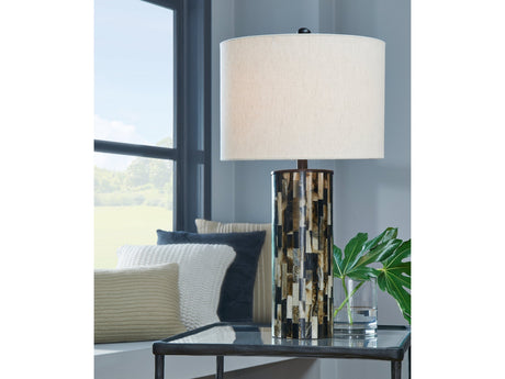 Ellford Black/Brown/Cream Table Lamp - Ornate Home
