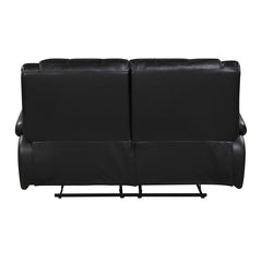 Ellicott Black Double Reclining Loveseat - Ornate Home