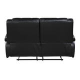 Ellicott Black Double Reclining Loveseat - Ornate Home