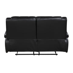 Ellicott Black Double Reclining Loveseat - Ornate Home