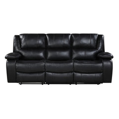 Ellicott Black Double Reclining Sofa - Ornate Home