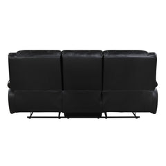 Ellicott Black Double Reclining Sofa - Ornate Home