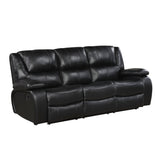 Ellicott Black Double Reclining Sofa - Ornate Home