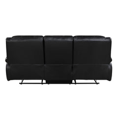Ellicott Black Double Reclining Sofa - Ornate Home