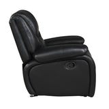 Ellicott Black Glider Reclining Chair - Ornate Home