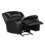 Ellicott Black Glider Reclining Chair - Ornate Home
