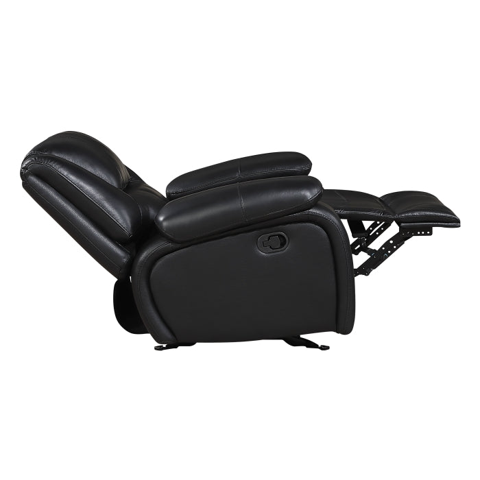 Ellicott Black Glider Reclining Chair - Ornate Home