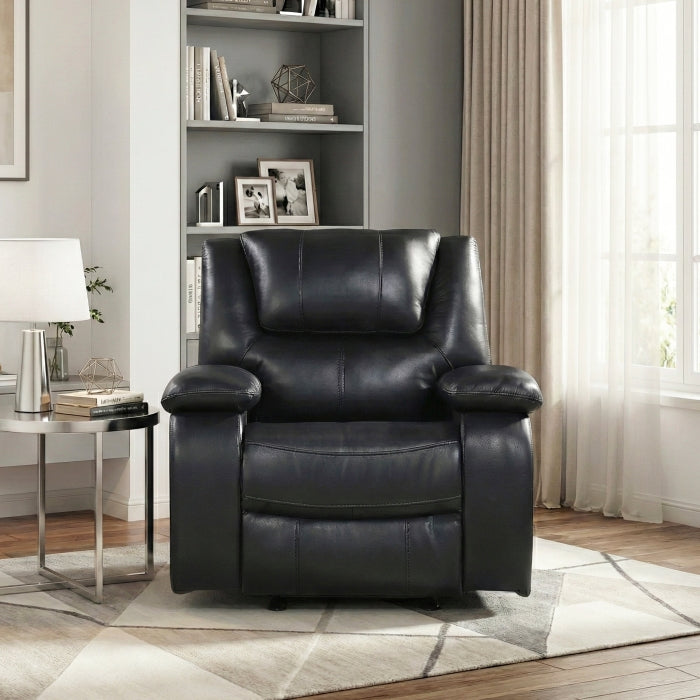 Ellicott Black Glider Reclining Chair - Ornate Home