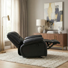 Ellicott Black Glider Reclining Chair - Ornate Home