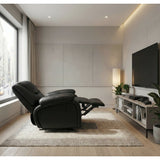 Ellicott Black Glider Reclining Chair - Ornate Home