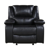 Ellicott Black Glider Reclining Chair - Ornate Home