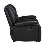 Ellicott Black Glider Reclining Chair - Ornate Home