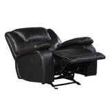 Ellicott Black Glider Reclining Chair - Ornate Home