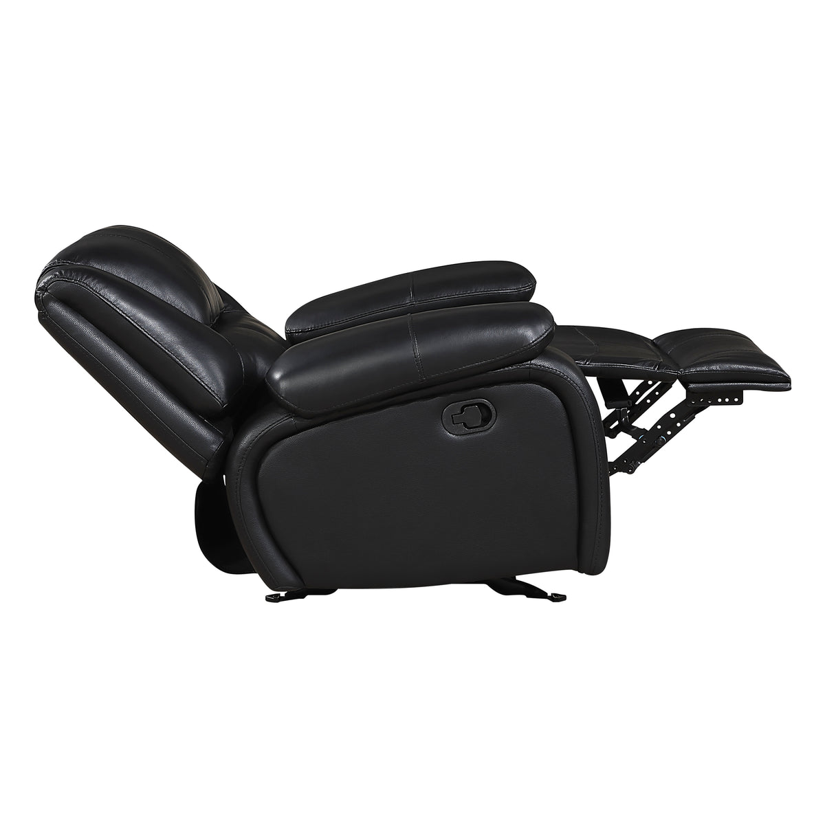 Ellicott Black Glider Reclining Chair - Ornate Home