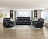 Ellicott Black Glider Reclining Chair - Ornate Home