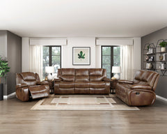 Ellicott Brown Double Reclining Loveseat - Ornate Home