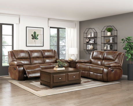 Ellicott Brown Double Reclining Sofa - Ornate Home