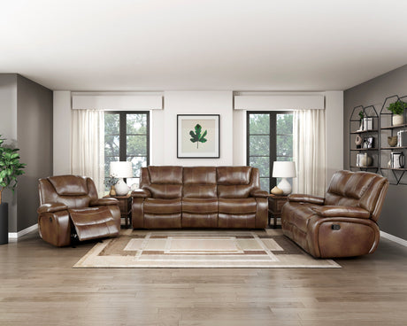 Ellicott Brown Double Reclining Sofa - Ornate Home