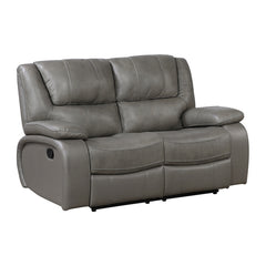 Ellicott Gray Double Reclining Loveseat - Ornate Home